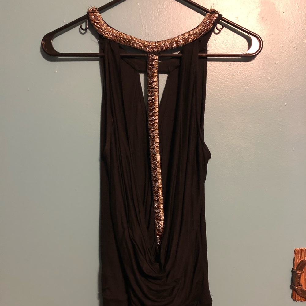Backless Rhinestone Tank Top - Picture 2 of 2